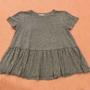 Truly Madly Deeply small heathered gray Ruffle Tee
